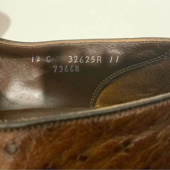 Footjoy Brown Ostrich Leather Loafers 73668 12C main image 11